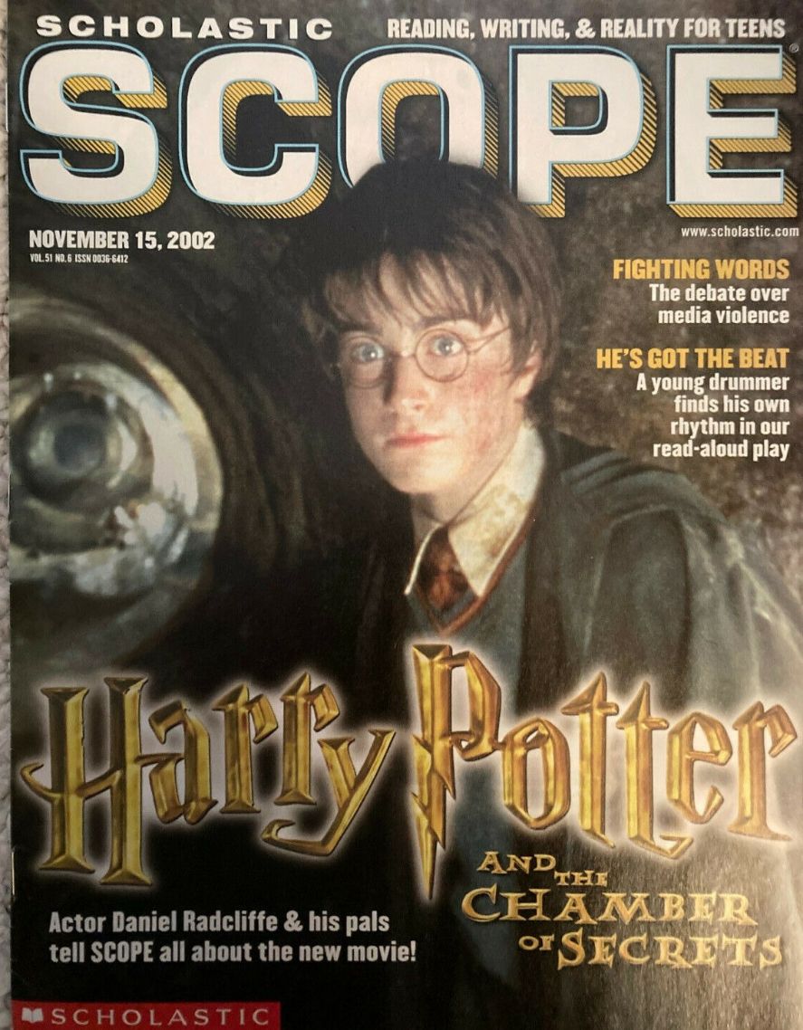 SCHOLASTIC SCOPE magazine side cover 15 November 2002