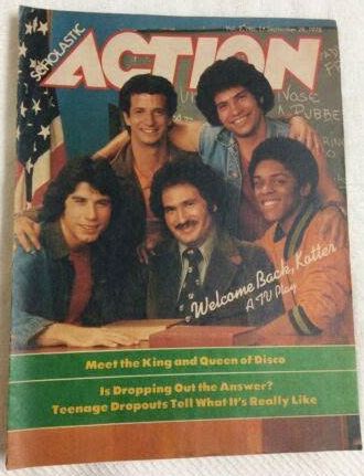 SCHOLASTIC ACTION magazine side cover  Vol 2 No  1 28 September 1978