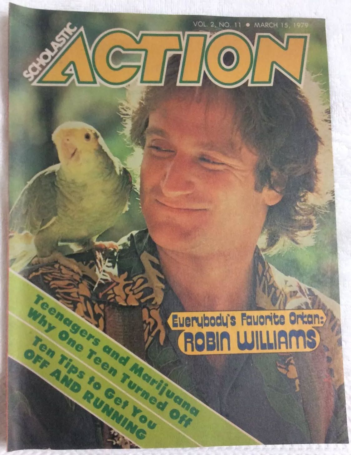 SCHOLASTIC ACTION magazine side cover  Vol 2 No  11 15 March 1979
