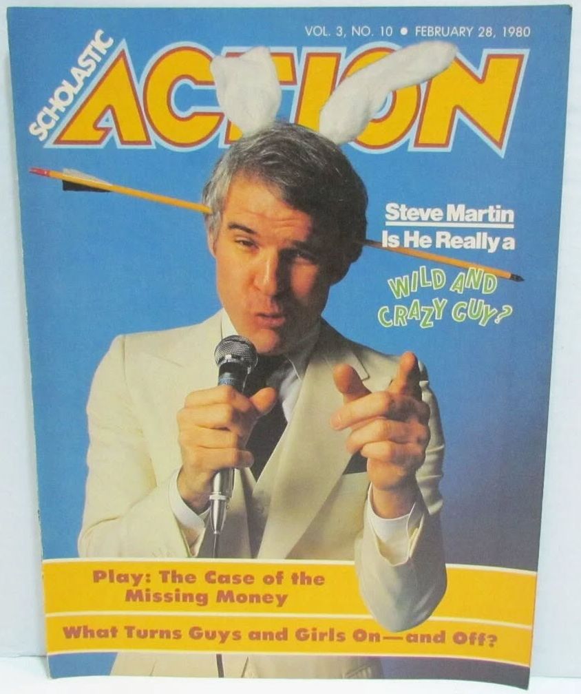 SCHOLASTIC ACTION magazine side cover  Vol 3 No  10 28 February 1980