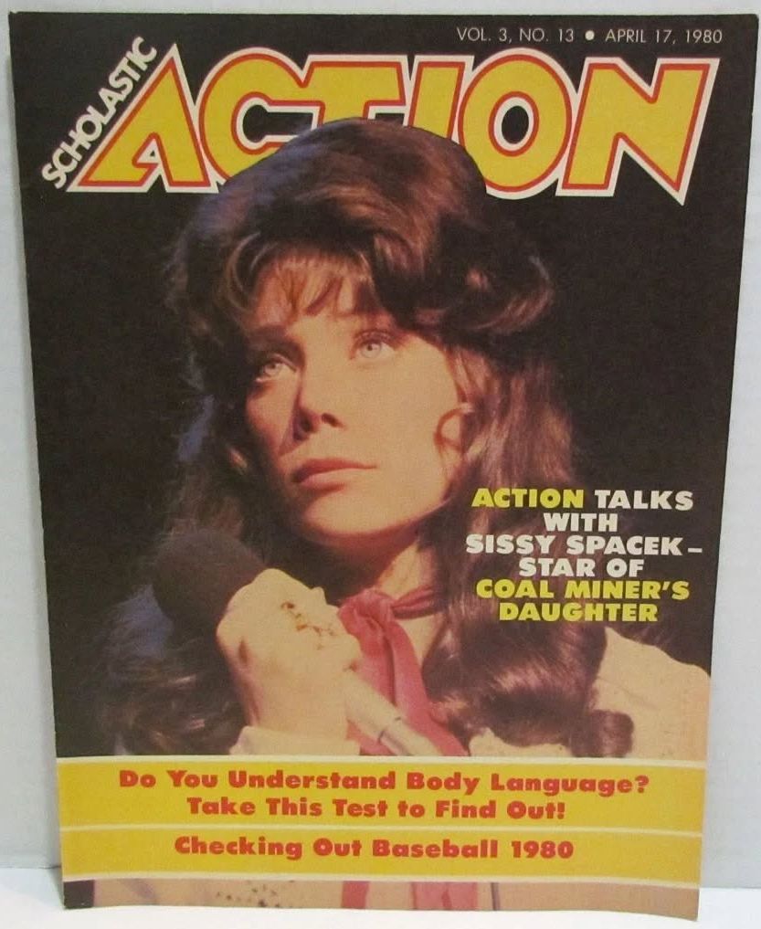SCHOLASTIC ACTION magazine side cover  Vol 3 No  13 17 April 1980
