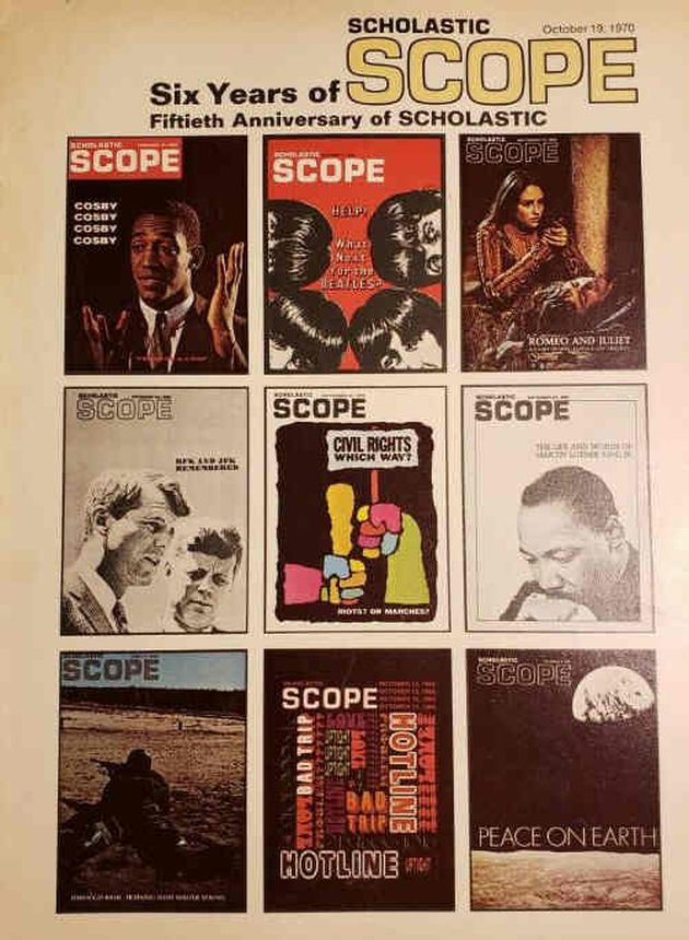 SCHOLASTIC SCOPE magazine side cover 19 October 1970