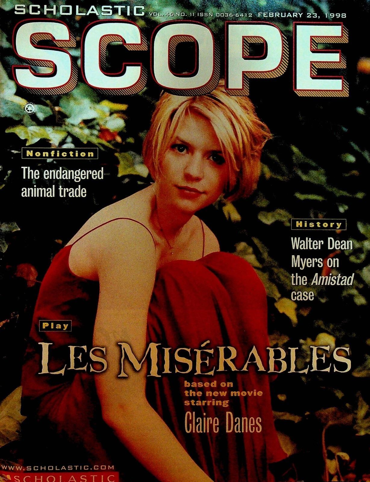 SCHOLASTIC SCOPE magazine side cover 23 February 1998