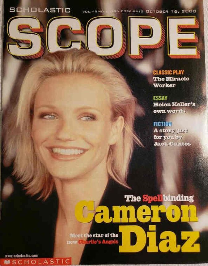 SCHOLASTIC SCOPE magazine side cover 16 October 2000