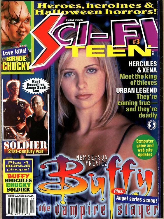 SCI-FI TEEN magazine side cover Issue 3 November 1998