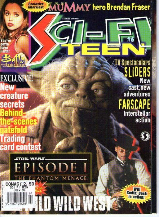 SCI-FI TEEN magazine side cover Issue 6 July 1999