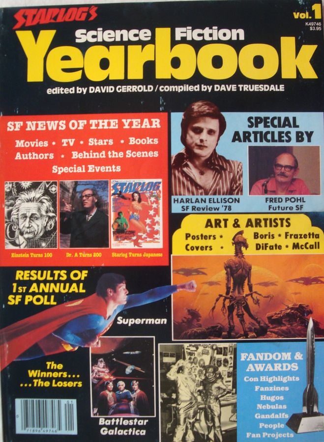 SCIENCE FICTION YEARBOOK magazine side cover Issue 1  1979