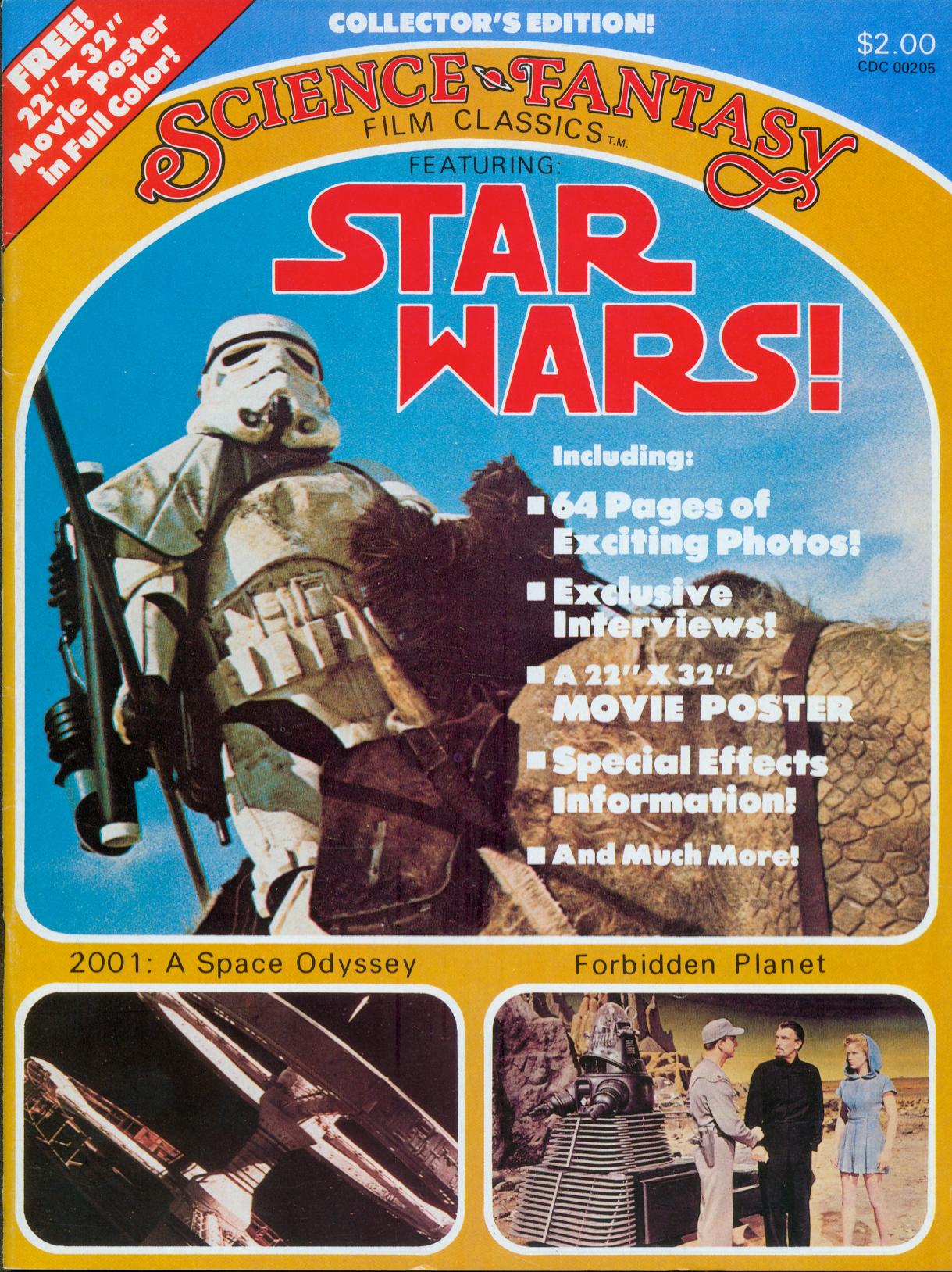 SCIENCE AND FANTASY FILM CLASSICS magazine side cover Issue 1 Winter 1977