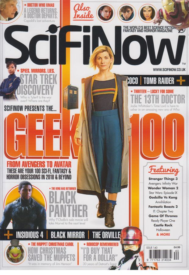 SciFiNow magazine side cover Issue 140  February 2018