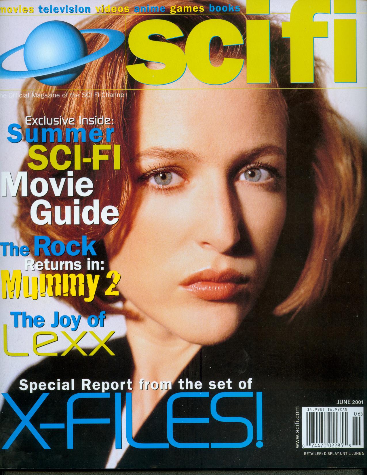 SCI FI magazine side cover  June 2001