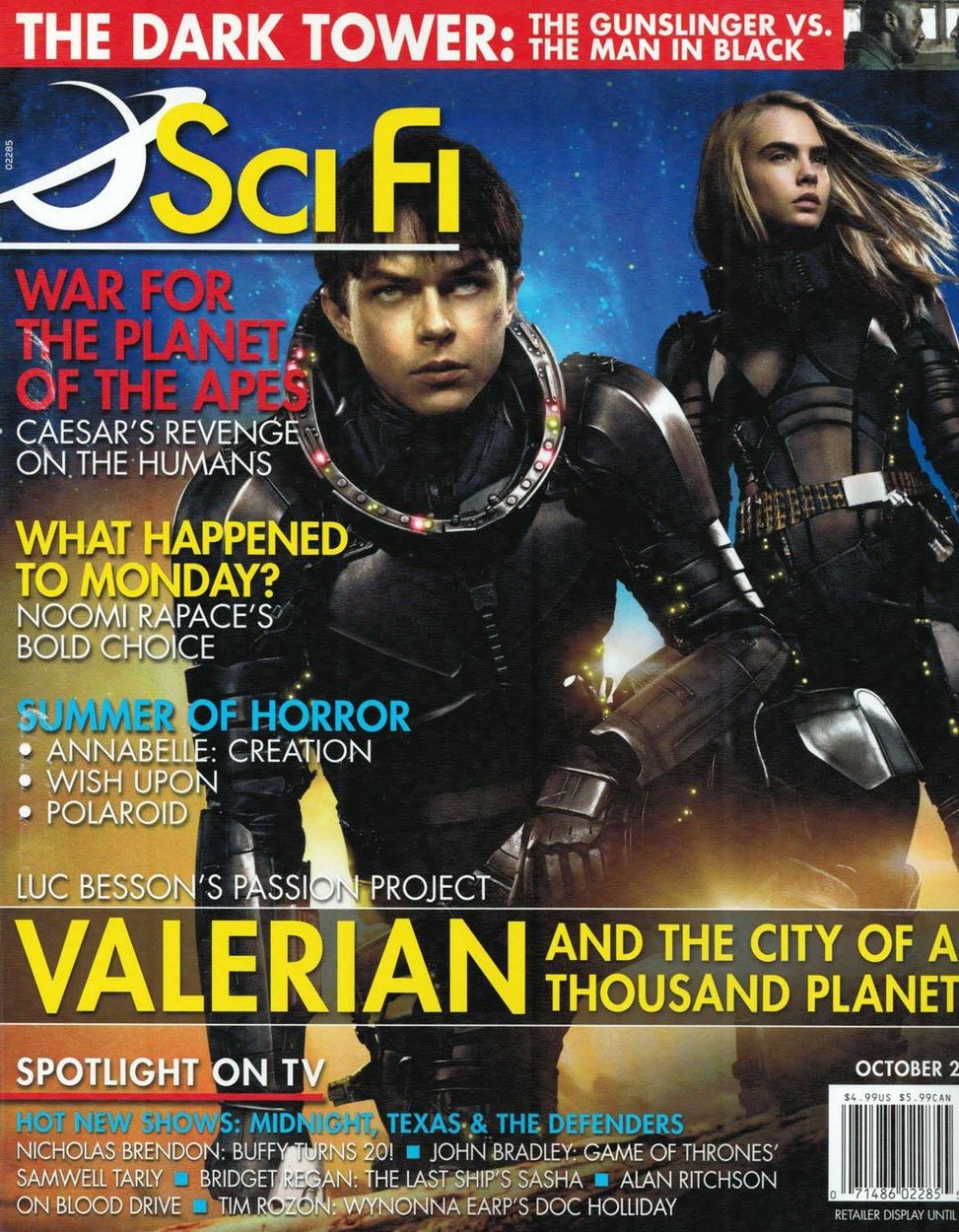 SCI FI magazine side cover October 2017