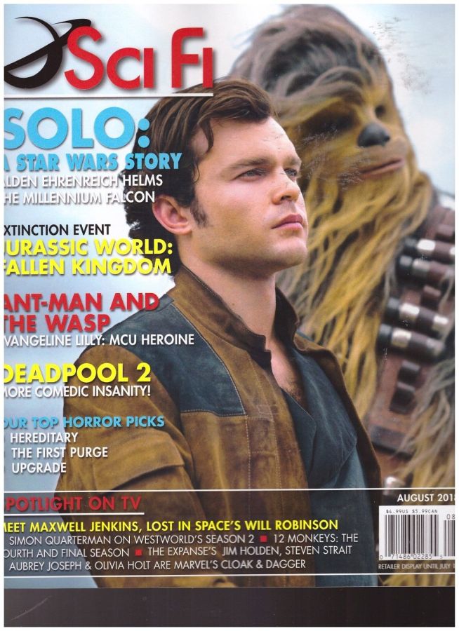 SCI FI magazine side cover  August 2018