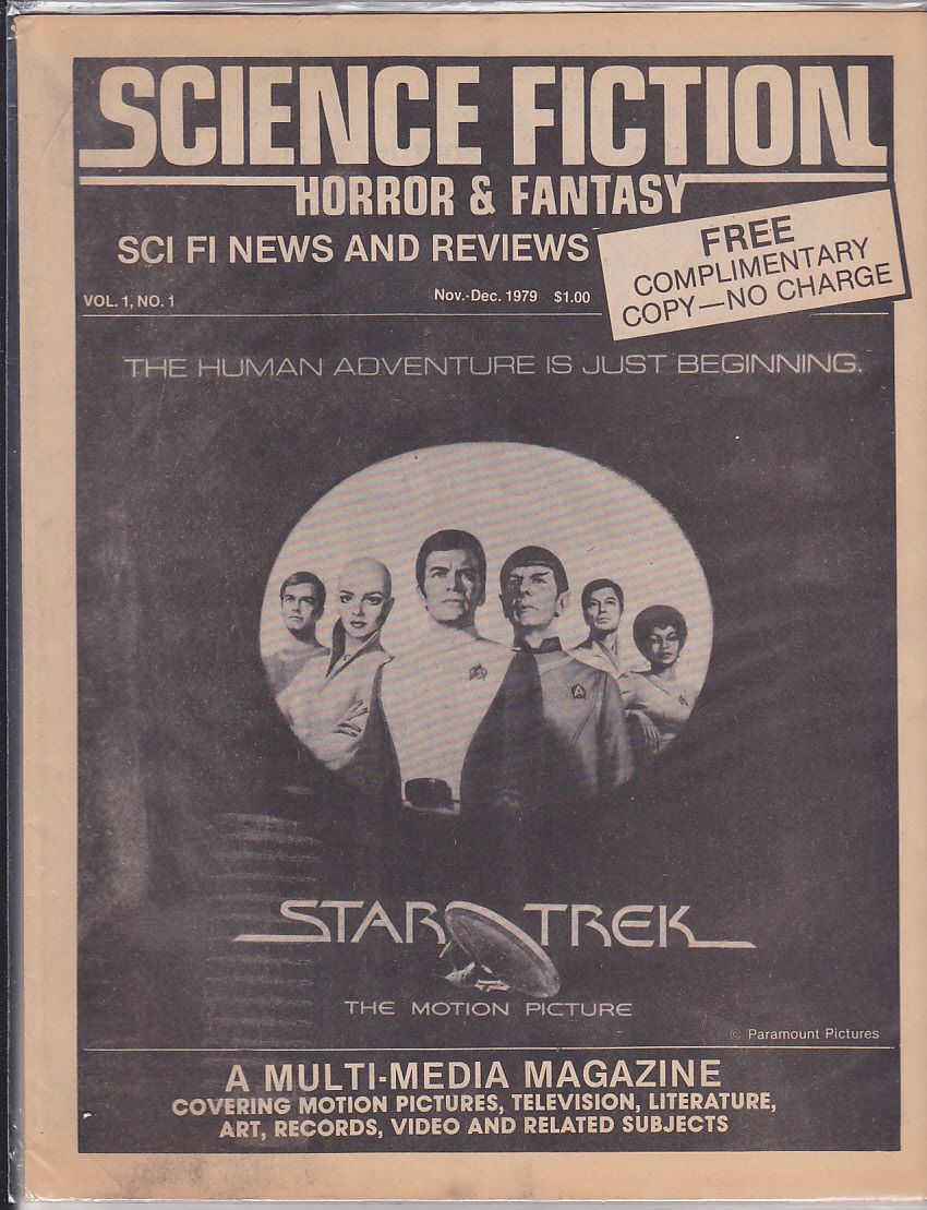 SCIENCE FICTION HORROR AND FANTASY magazine side cover November/December 1979