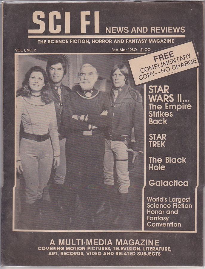 SCIENCE FICTION HORROR AND FANTASY magazine side cover February/March 1980