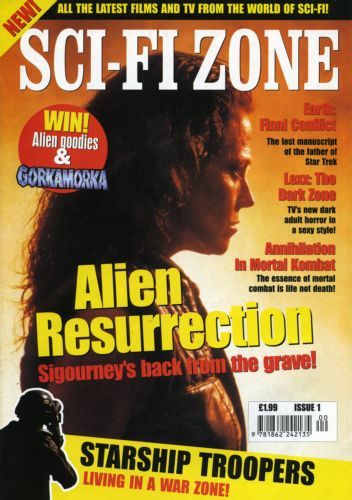 SCI-FI ZONE magazine side cover Issue 1  1997