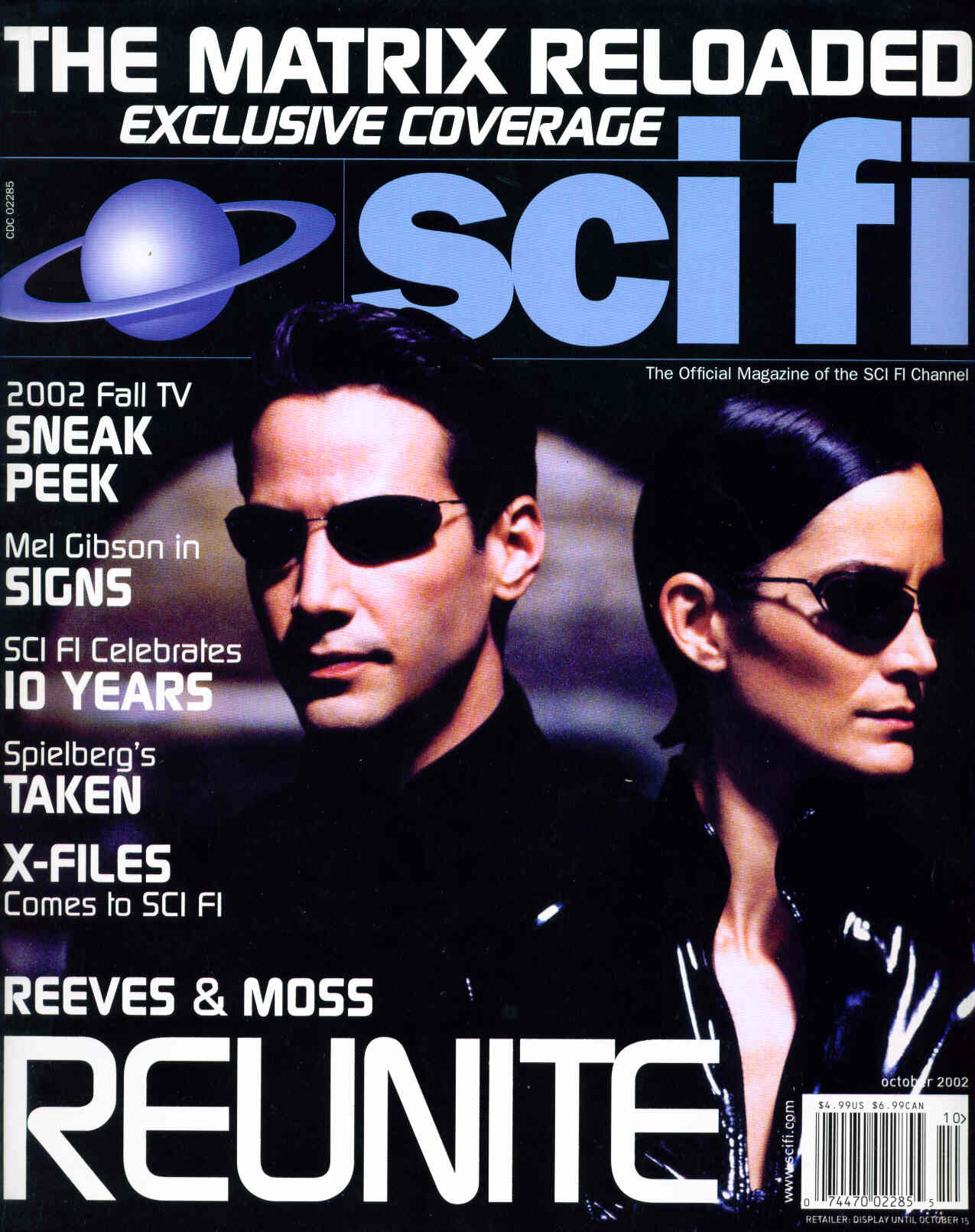 SCI FI magazine side cover  Vol 8 # 5 October 2002