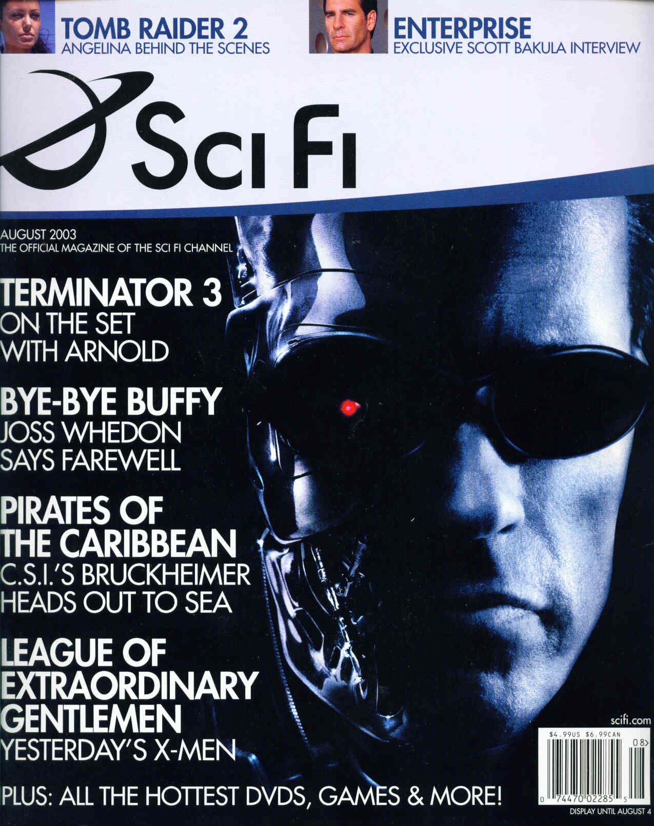 SCI FI magazine side cover  Vol 9 # 4 August 2003