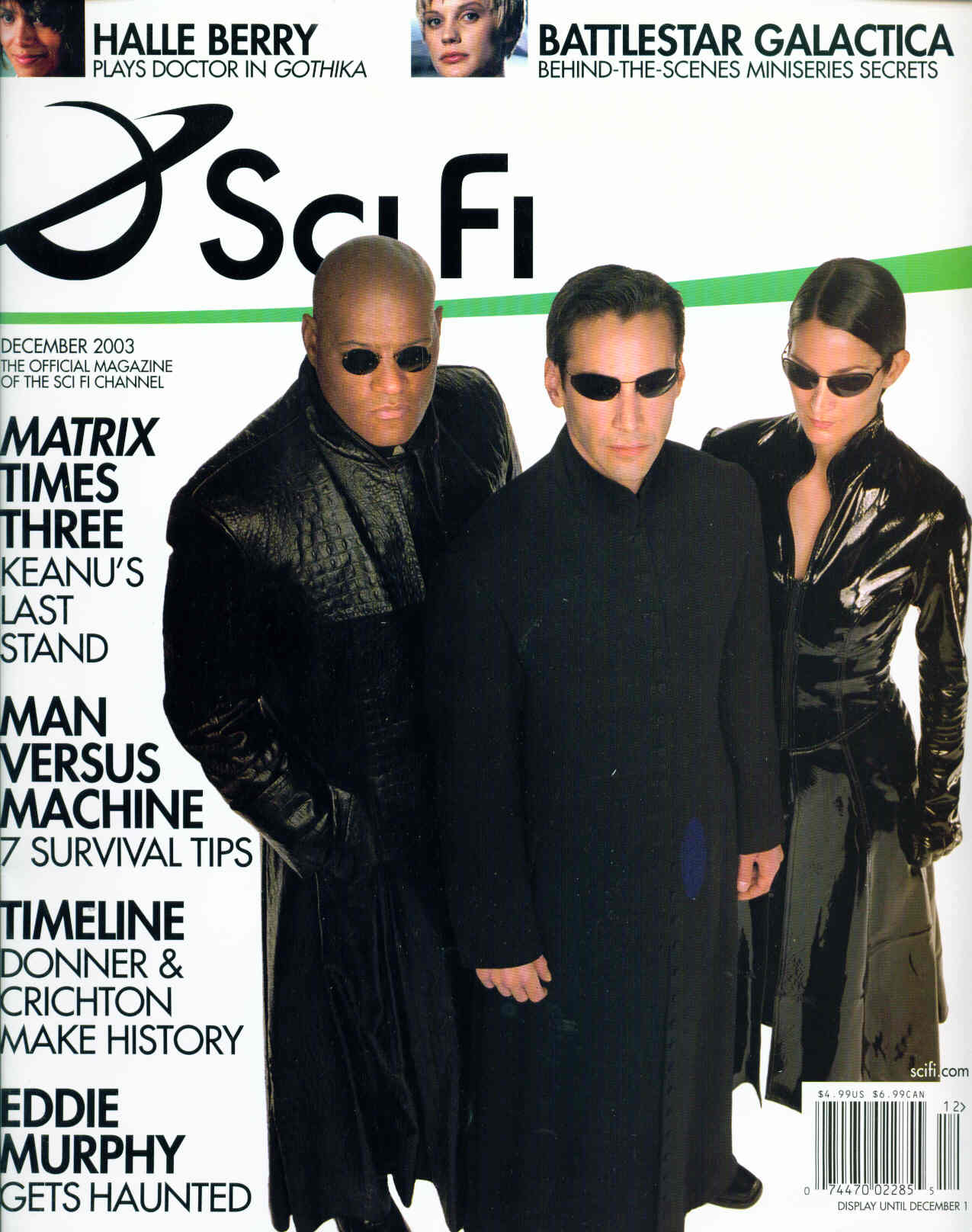 SCI FI magazine side cover  Vol 9 # 6 December 2003