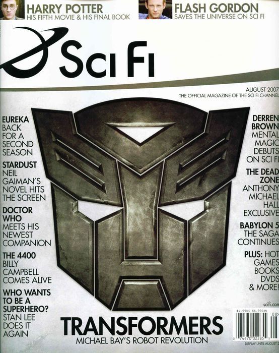 SCI FI magazine side cover  Vol 13 # 4 August 2007
