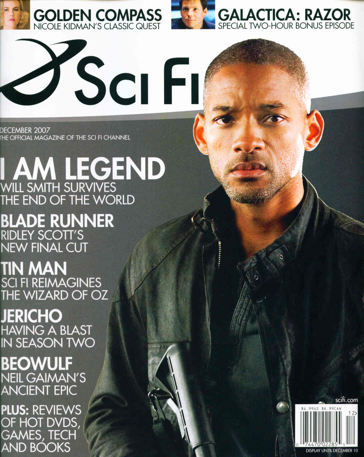SCI FI magazine side cover  Vol 13 # 6 December 2007