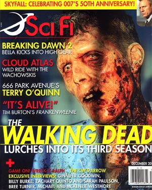 SCI FI magazine side cover  Vol 18 # 6 December 2012