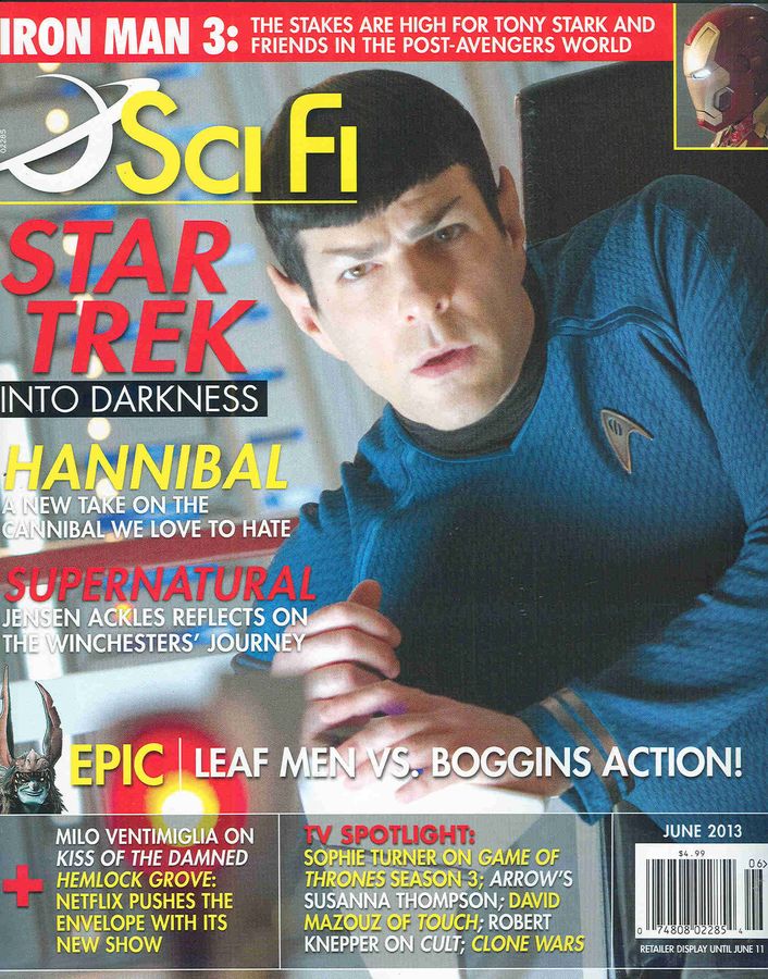 SCI FI magazine side cover  Vol 19 # 3 June 2013