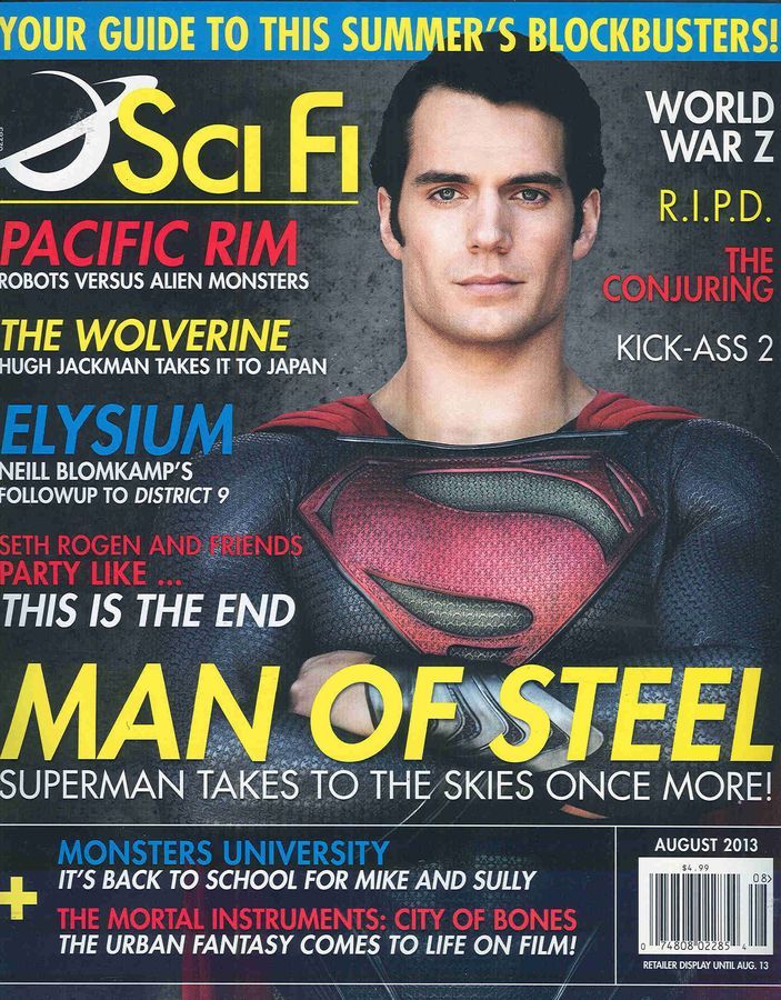 SCI FI magazine side cover  Vol 19 # 4 August 2013