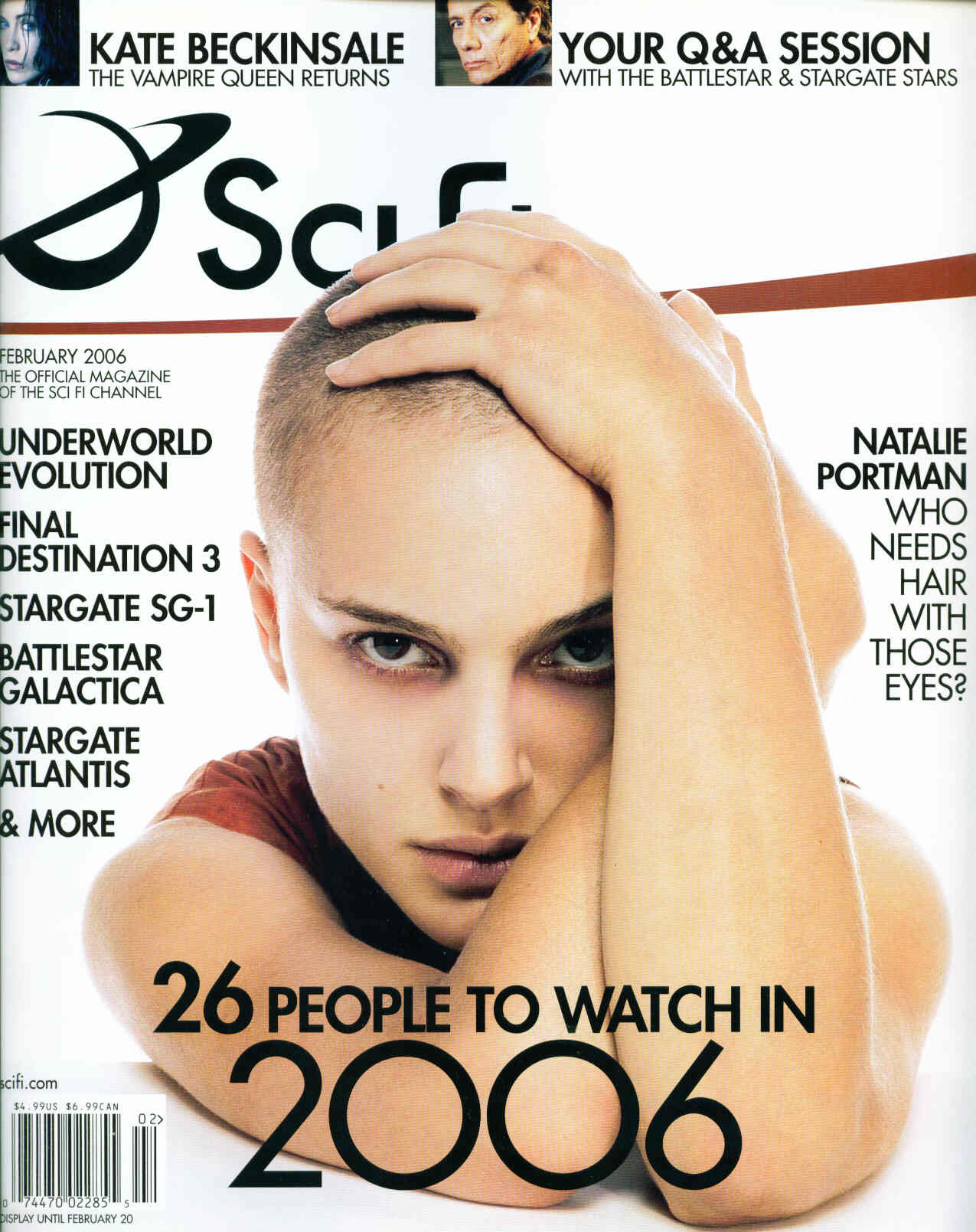 SCI FI magazine side cover  February 2006