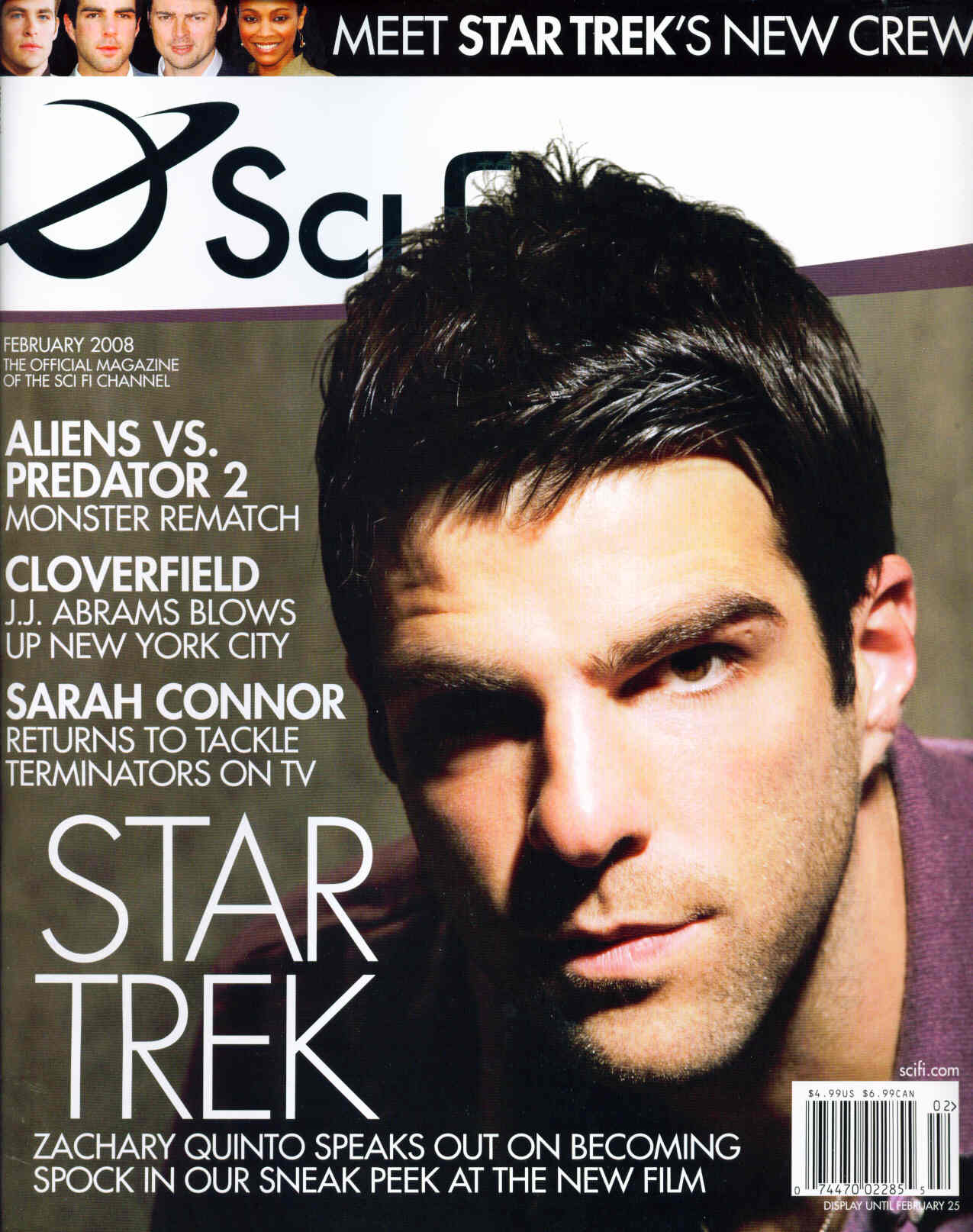 SCI FI magazine side cover  February 2008