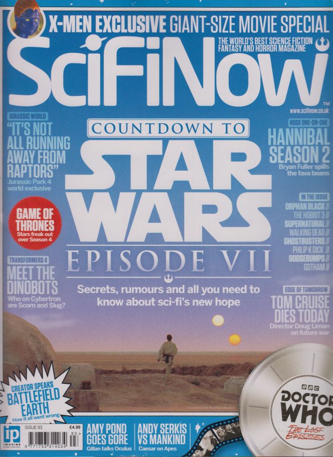 SciFiNow magazine side cover Issue 93 June 2014