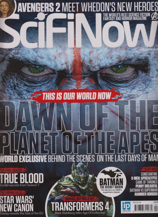 SciFiNow magazine side cover Issue 94 July 2014