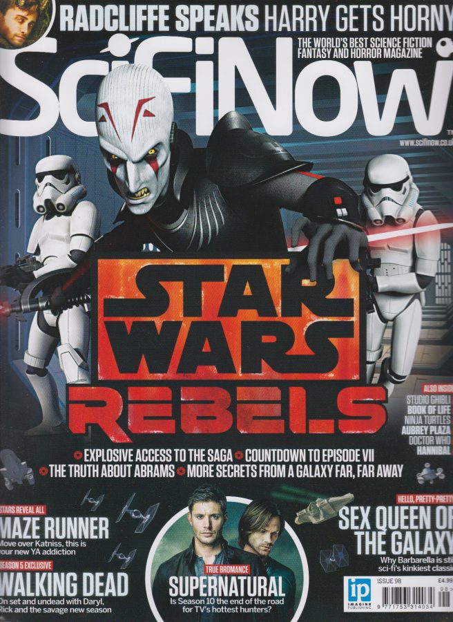 SciFiNow magazine side cover Issue 98 October 2014