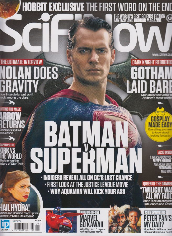 SciFiNow magazine side cover Issue 99 November 2014