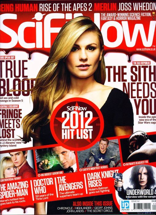 SciFiNow magazine side cover Issue 62  