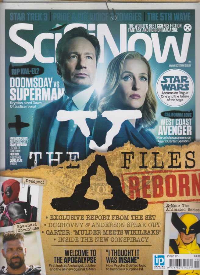 SciFiNow magazine side cover Issue 115 January 2016