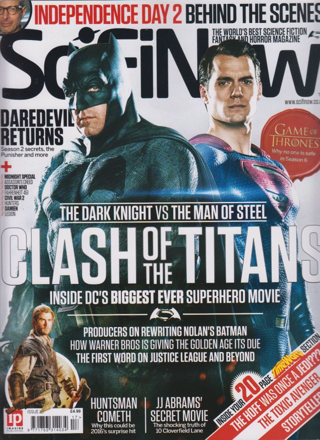 SciFiNow magazine side cover Issue 117 March 2016
