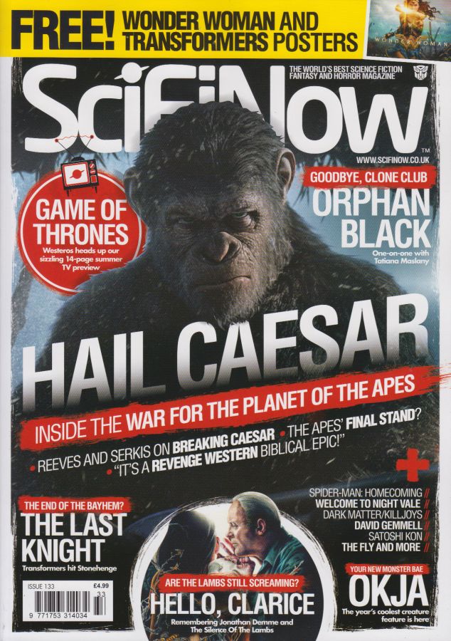 SciFiNow magazine side cover Issue 133 July 2017