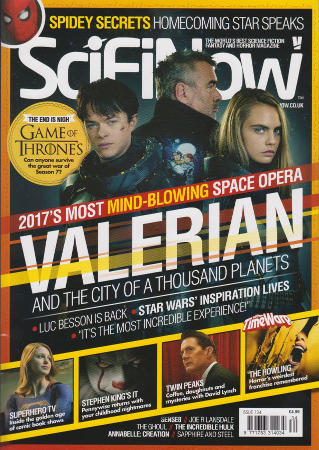 SciFiNow magazine side cover Issue 134 August 2017