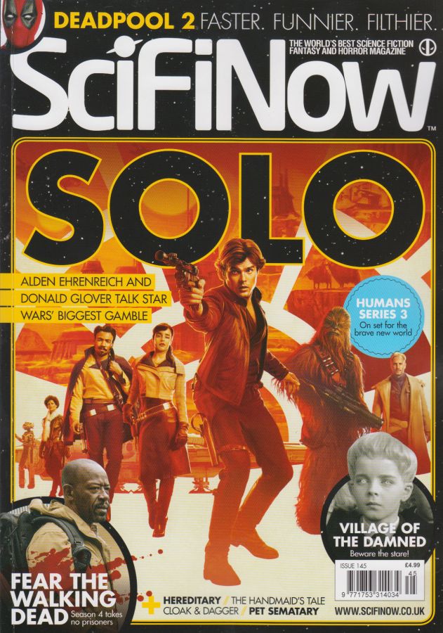SciFiNow magazine side cover Issue 145  July 2018