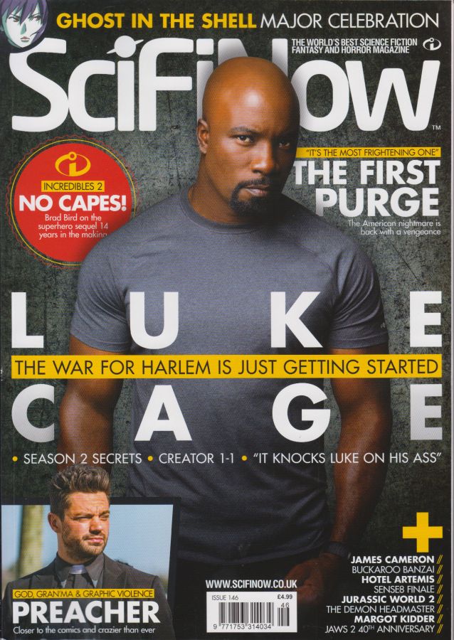 SciFiNow magazine side cover Issue 146  August 2018