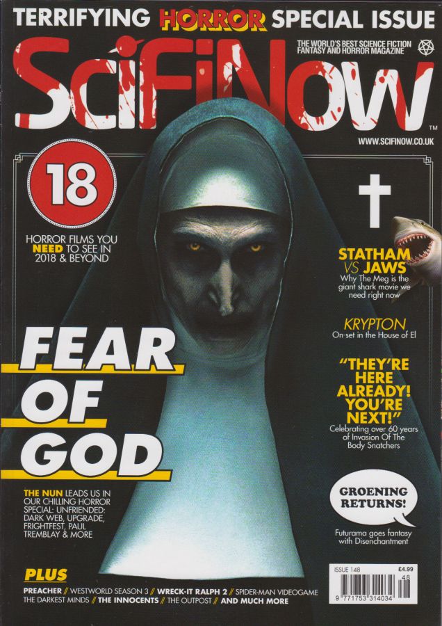 SciFiNow magazine side cover Issue 148  October 2018