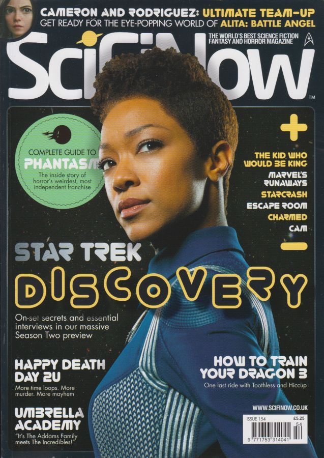 SciFiNow magazine side cover Issue 154  January 2019
