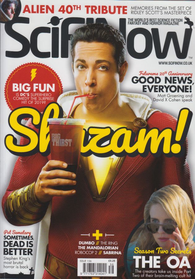 SciFiNow magazine side cover Issue 156  March 2019