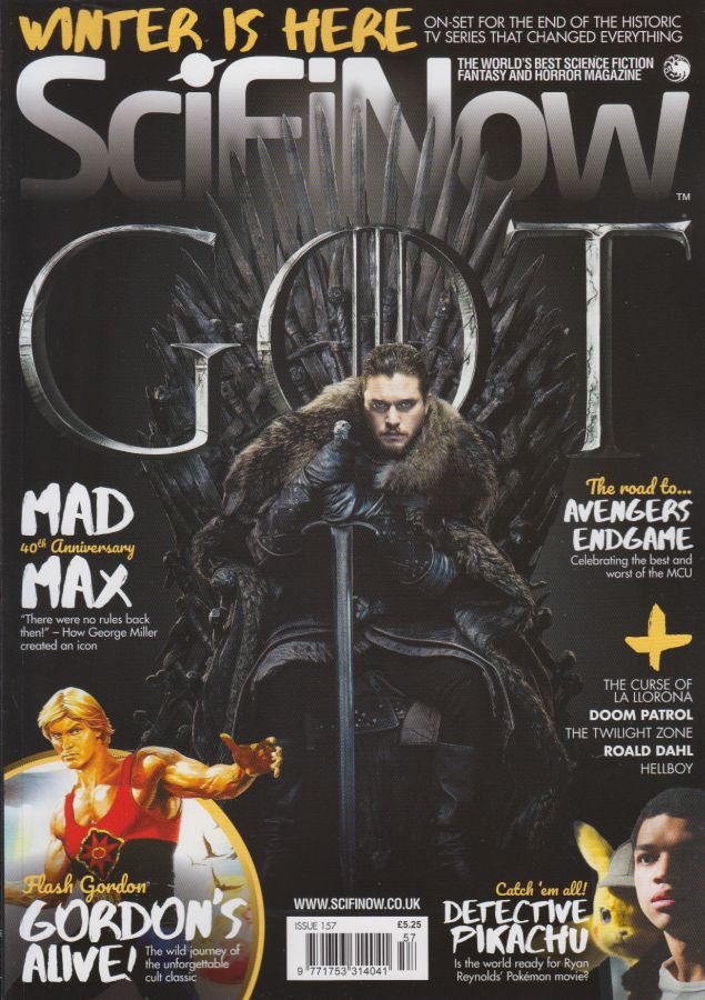 SciFiNow magazine side cover Issue 157  April 2019