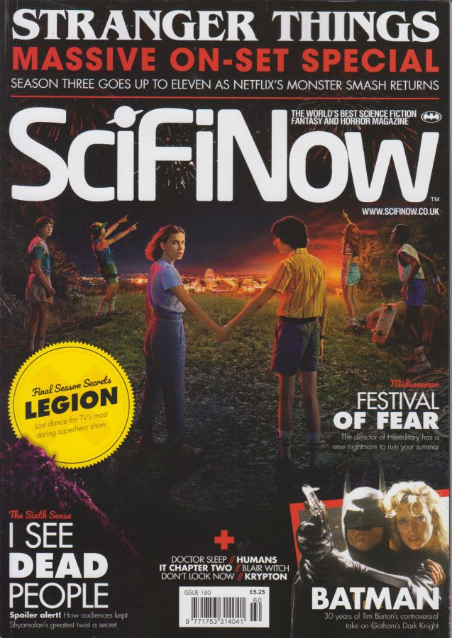 SciFiNow magazine side cover Issue 160  July 2019