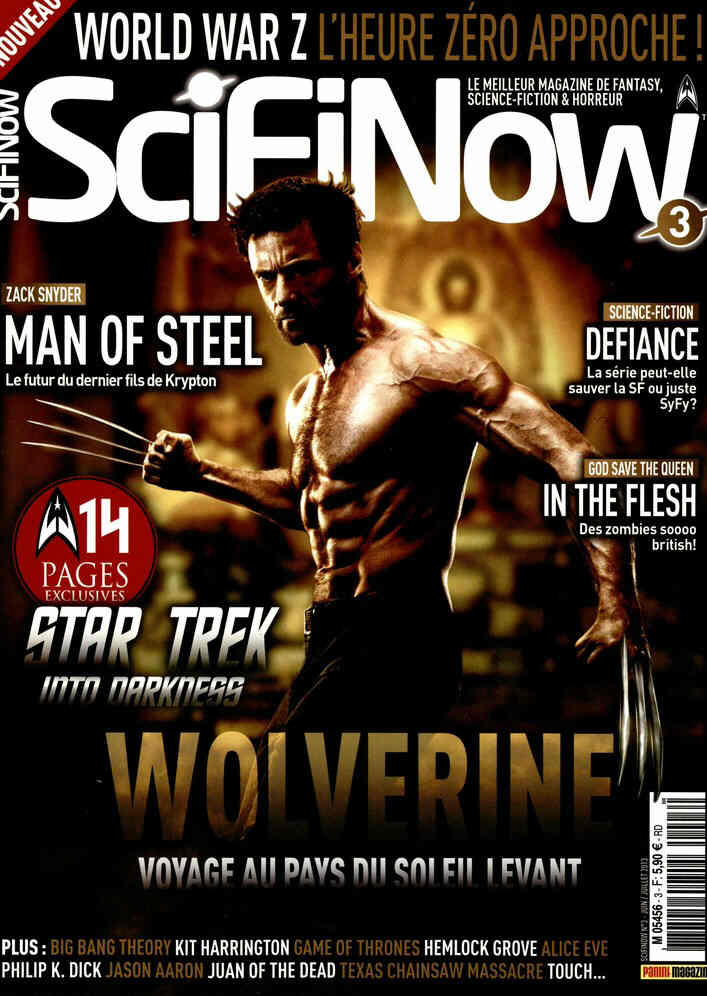 SciFiNow (Fr) magazine side cover Issue 3 June-July 2013
