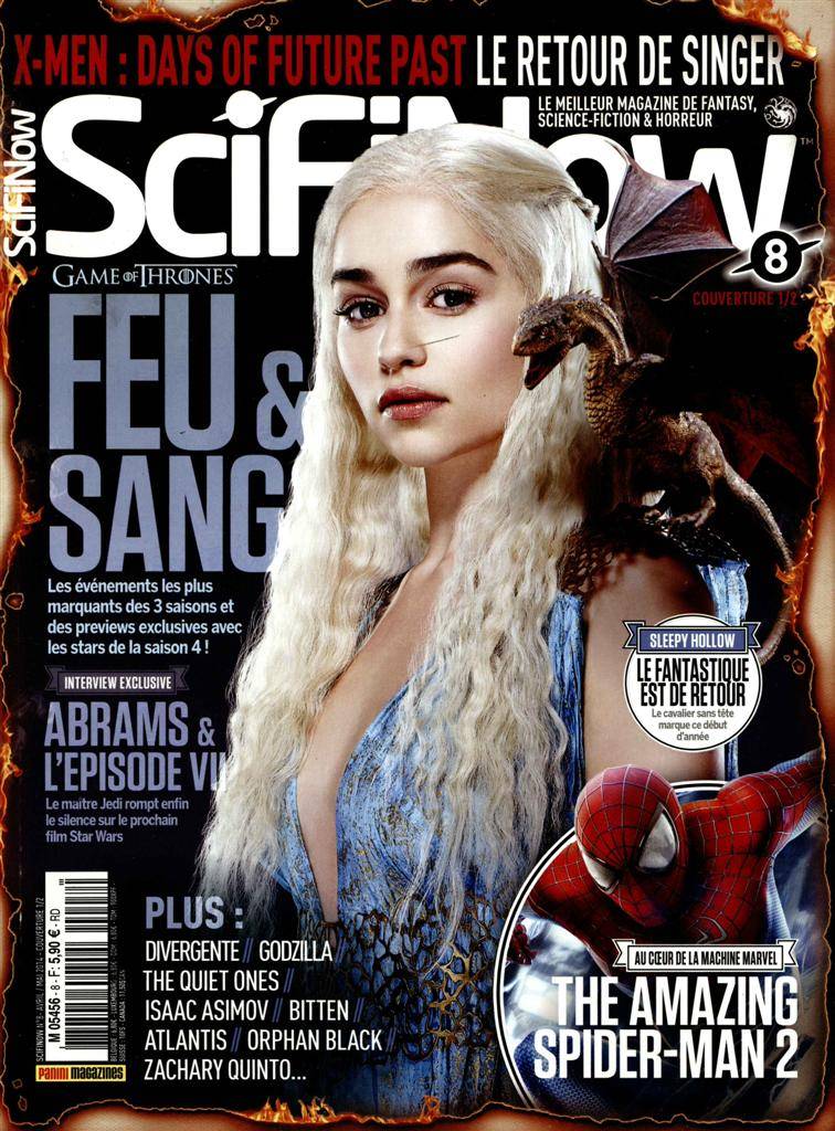 SciFiNow (Fr) magazine side cover Issue 8 April/May 2014