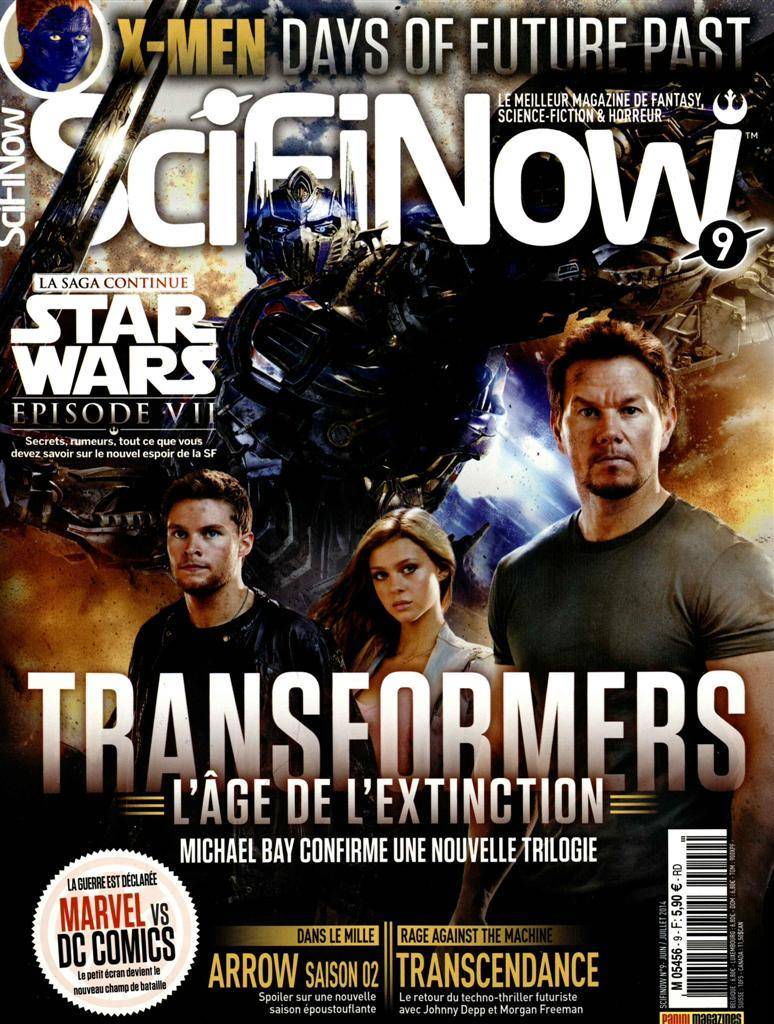 SciFiNow (Fr) magazine side cover Issue 9 June/July 2014