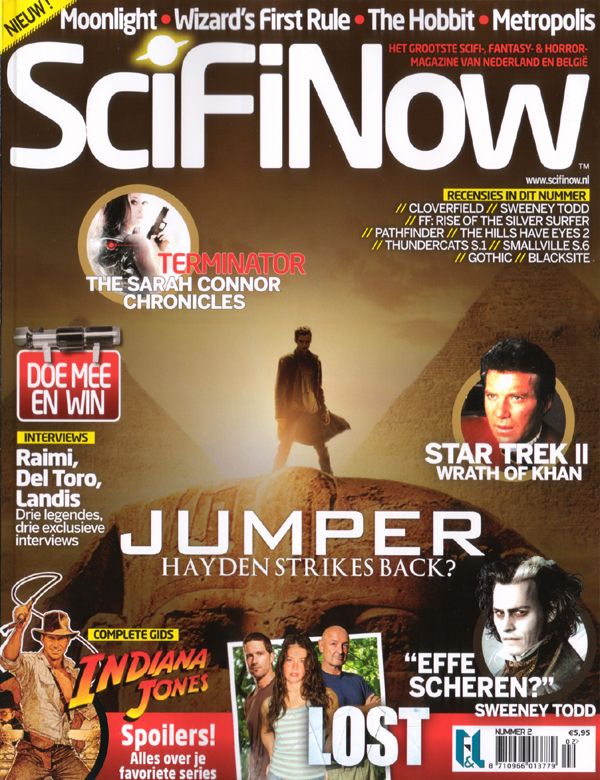 SciFiNow (Nl) magazine side cover Issue 2 February 2008