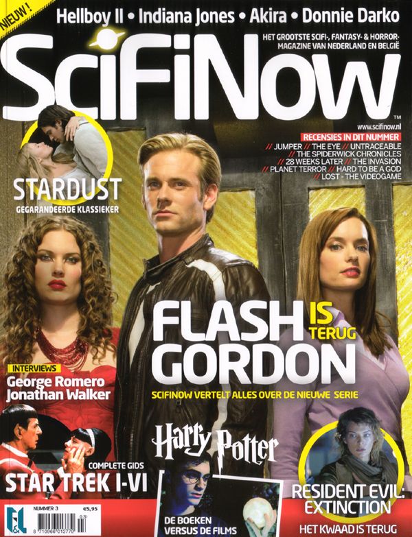 SciFiNow (Nl) magazine side cover Issue 3 March 2008